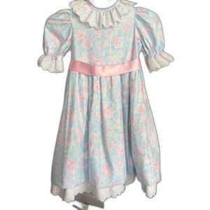 The Children's Hour  Jan Briggs Vintage Pastel Floral Lace Easter Dress Girls' 6